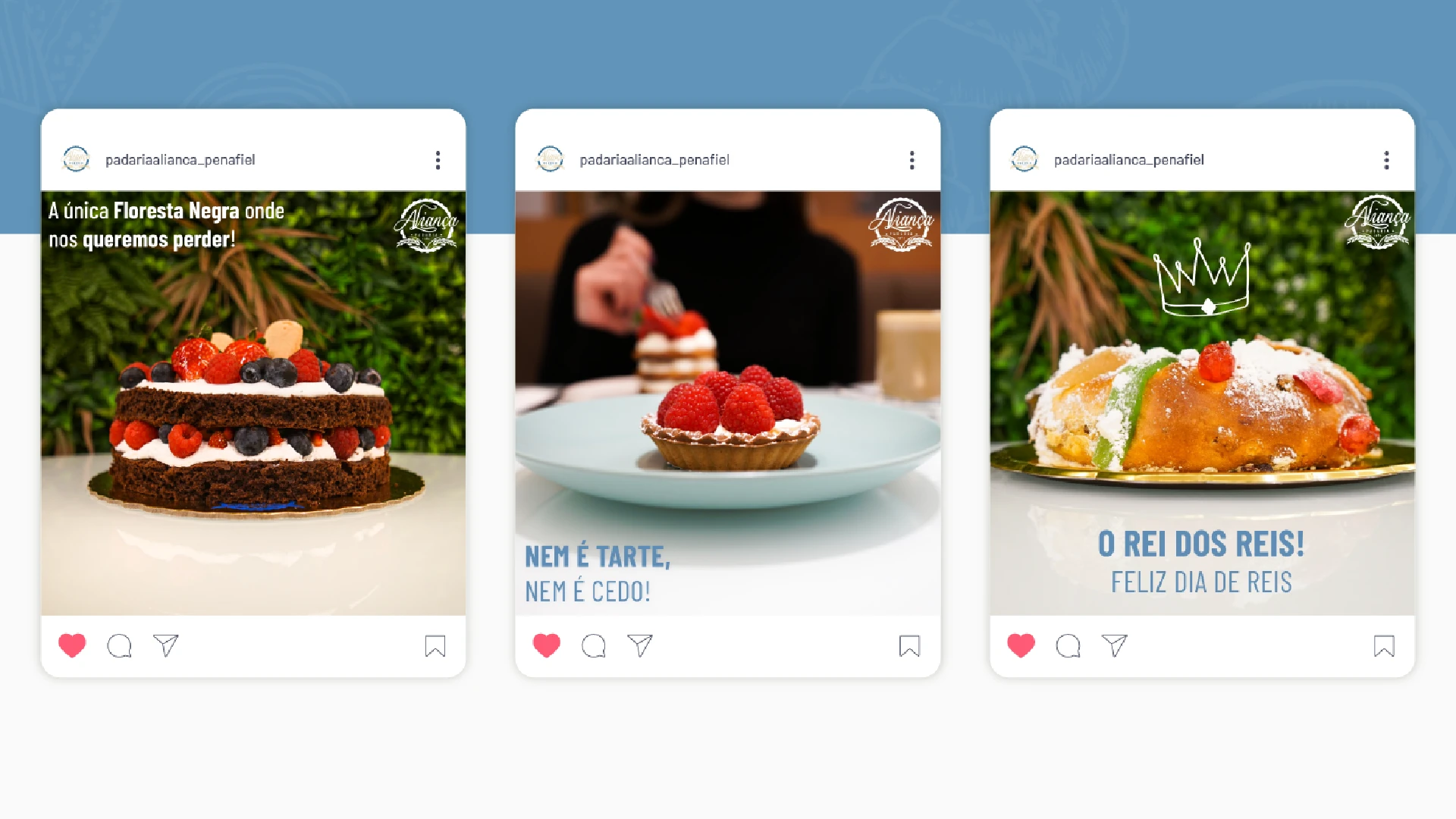 Padaria Aliança Instagram content mockups